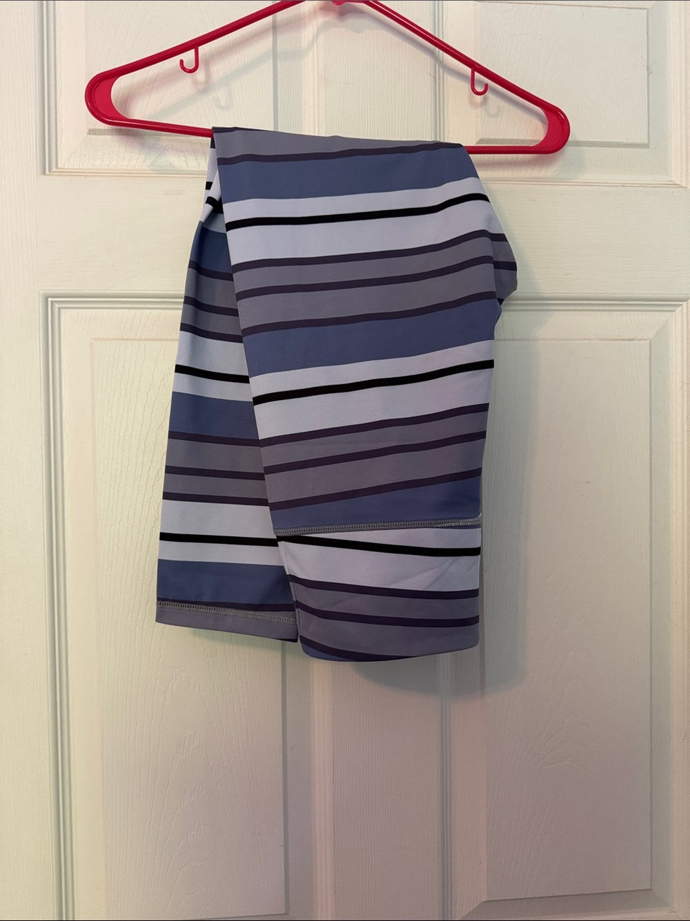 ZYIA purple and Gray Striped Leggings